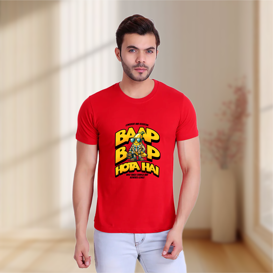 Baap Baap Hota Hai – Red Regular Fit T-shirt