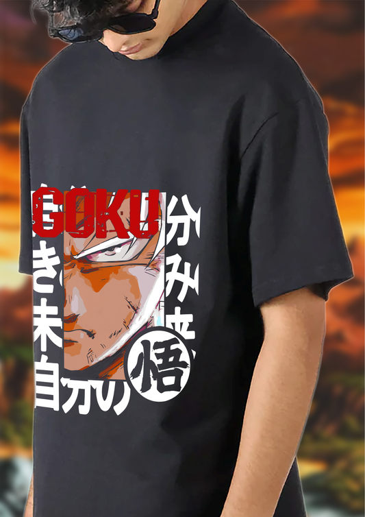 Dragon Ball Z Goku Red Typography Edition OverSized T-Shirt
