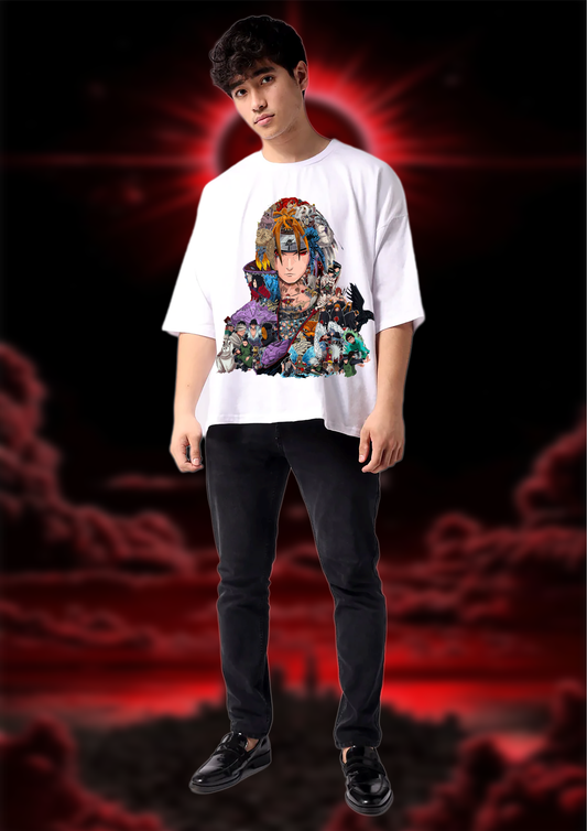 Naruto Shippuden Itachi Uchiha Collage Edition OverSized T-Shirt