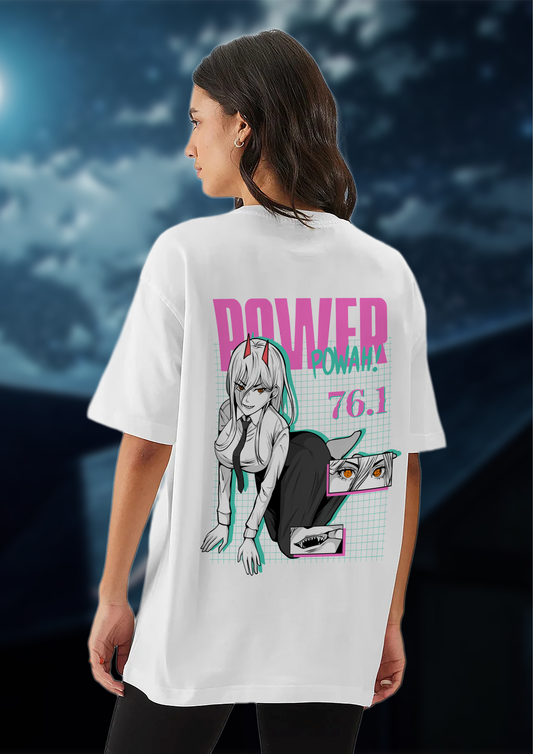 Starling Oversized Anime T-Shirt – Power Edition (Chainsaw-Inspired)