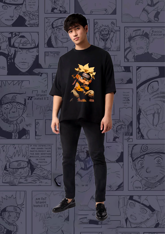 Chibi Naruto Sitting Edition OverSized T-Shirt