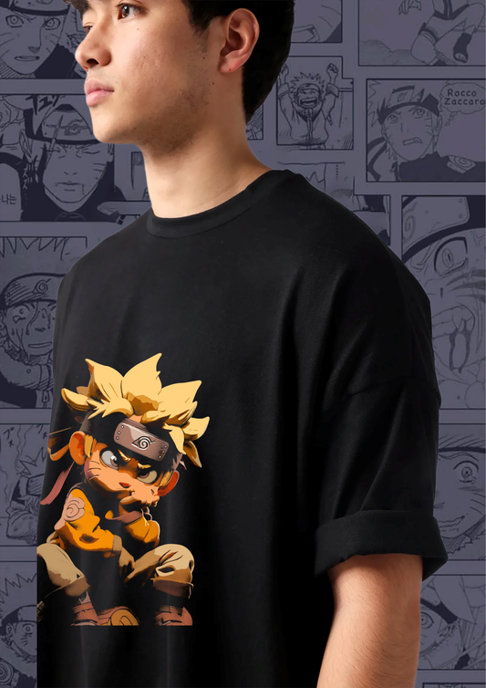 Chibi Naruto Sitting Edition OverSized T-Shirt
