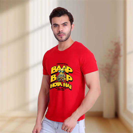 Baap Baap Hota Hai – Red Regular Fit T-shirt