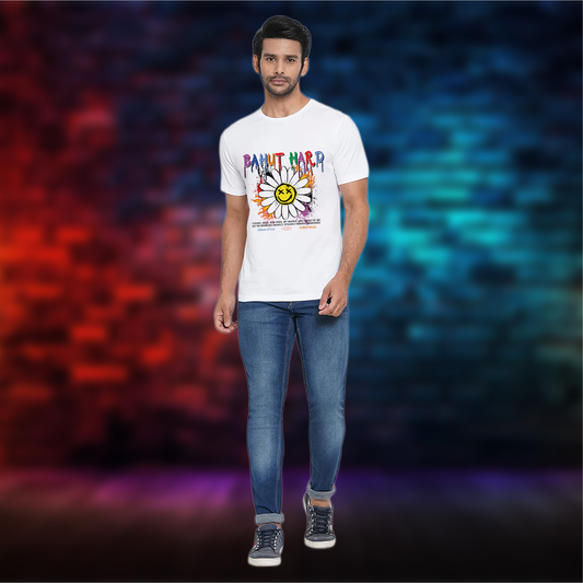 Bahut Hard – White Regular Fit T-shirt