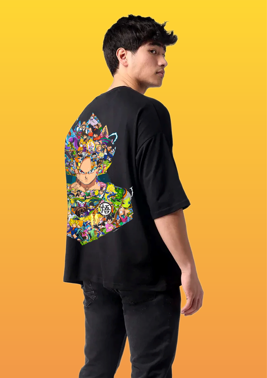 Dragon Ball Z Goku Collage Edition OverSized T-Shirt