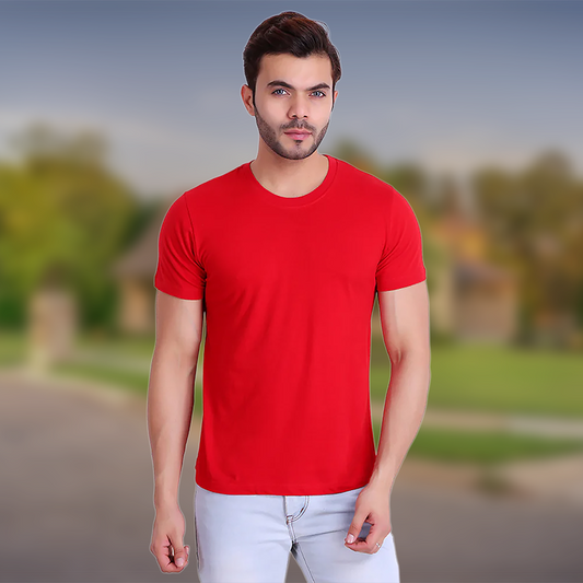 Starling Essentials – Solid Red Regular Fit T-Shirt