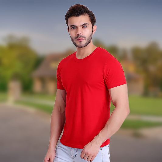 Starling Essentials – Solid Red Regular Fit T-Shirt