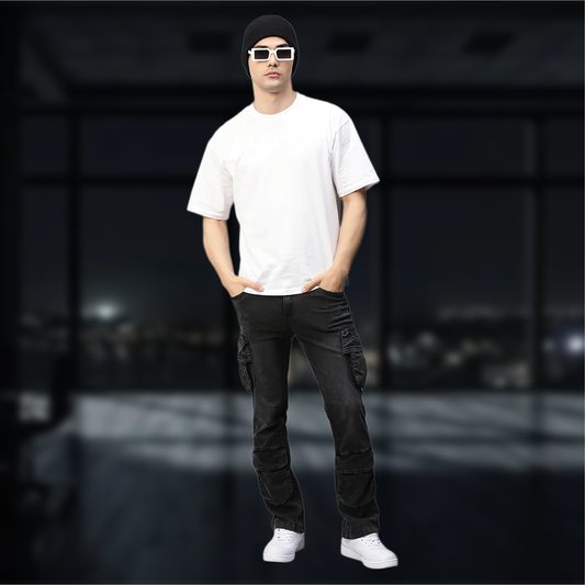 Starling Essentials – Solid White Oversized T-Shirt