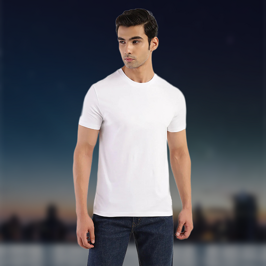 Starling Essentials – Solid White Regular Fit T-Shirt